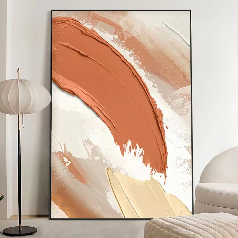 Orange 3D Texture Wall Art