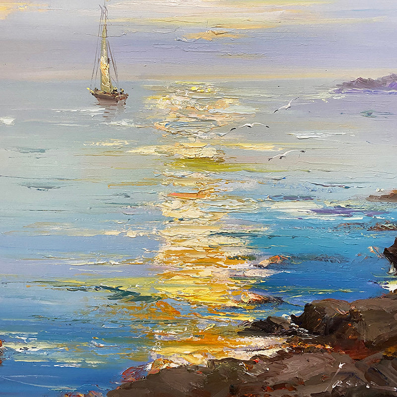 Textured Ocean Artwork On Canvas wall art