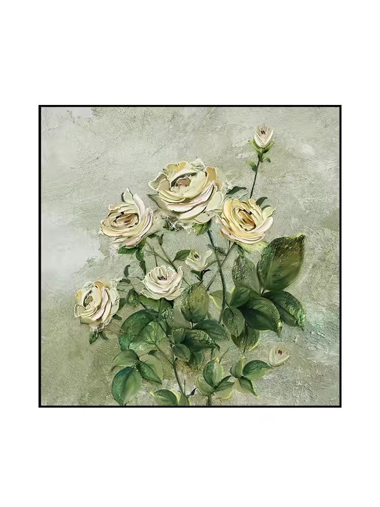 Flowers Oil Painting Knife Painting Wall Art