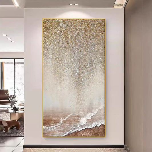 Abstract sand texture oil painting