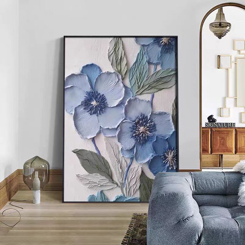 Flower Abstract Texture Painting Wall Art