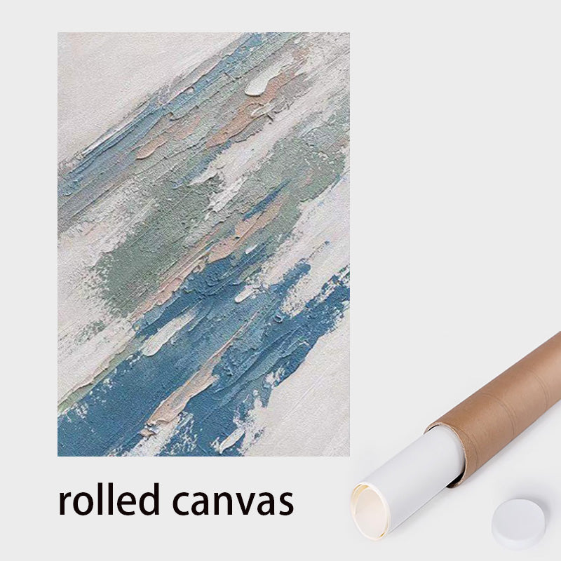 Blue Texture Palette Knife Painting Wall Art