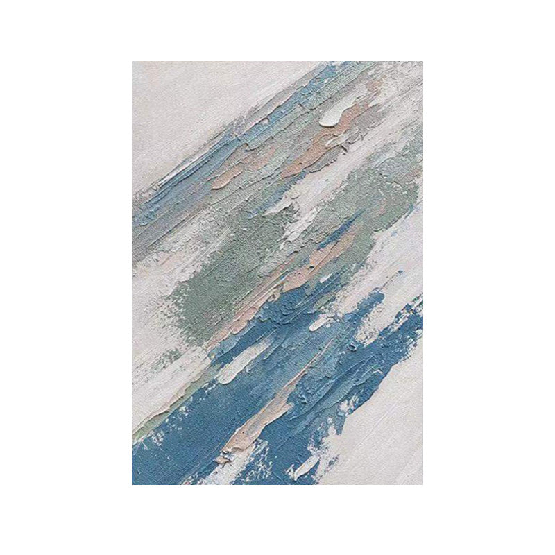 Blue Texture Palette Knife Painting Wall Art