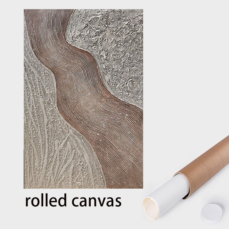 abstract painting Brown 3D heavy texture art