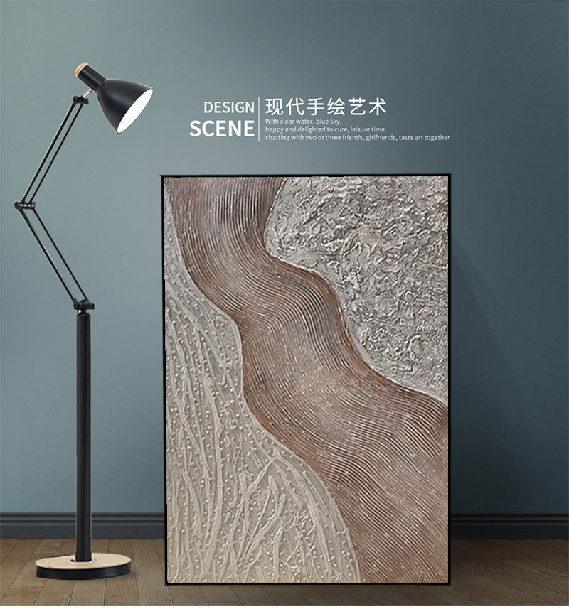 abstract painting Brown 3D heavy texture art