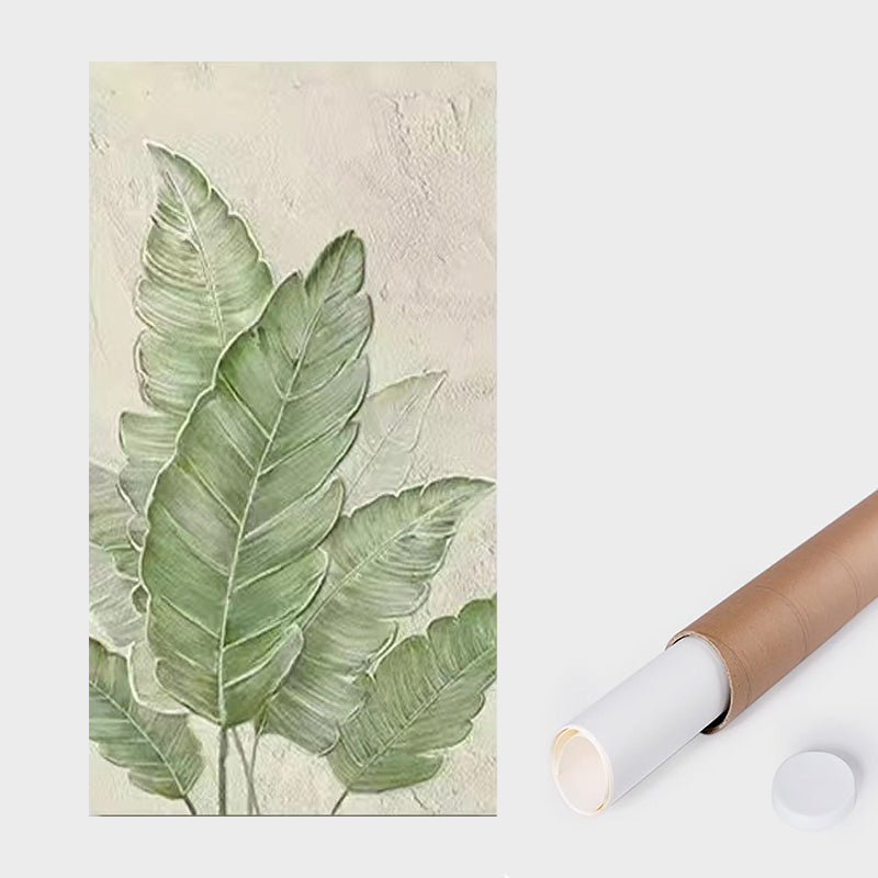 abstract oil painting plant large wall art