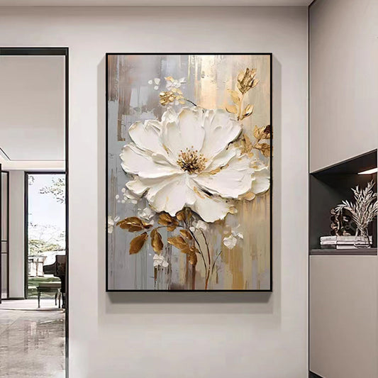 Personalisiertes abstraktes Leinwandgemälde 3D blaue Textur Palettenmesser Farbgemälde Wandkunst einfaches Wohnzimmer Dekor handgemachtes Geschenk