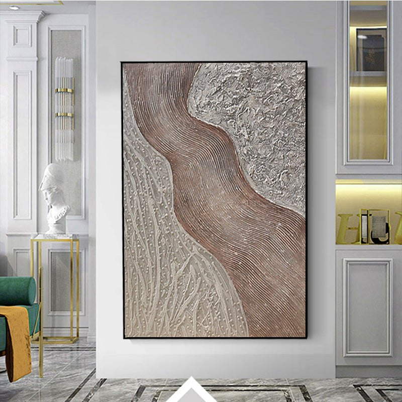 abstract painting Brown 3D heavy texture art
