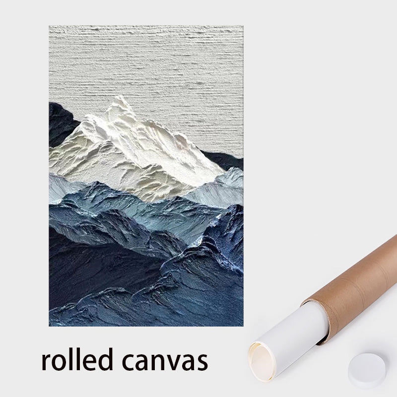 abstract oil painting 3D blue texture art