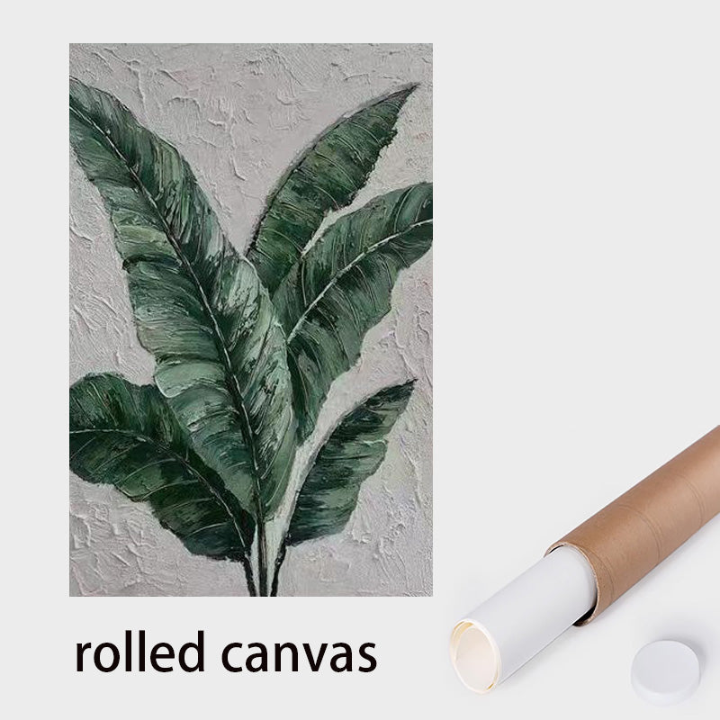 Plant Banana Leaf Texture Painting Wall Art