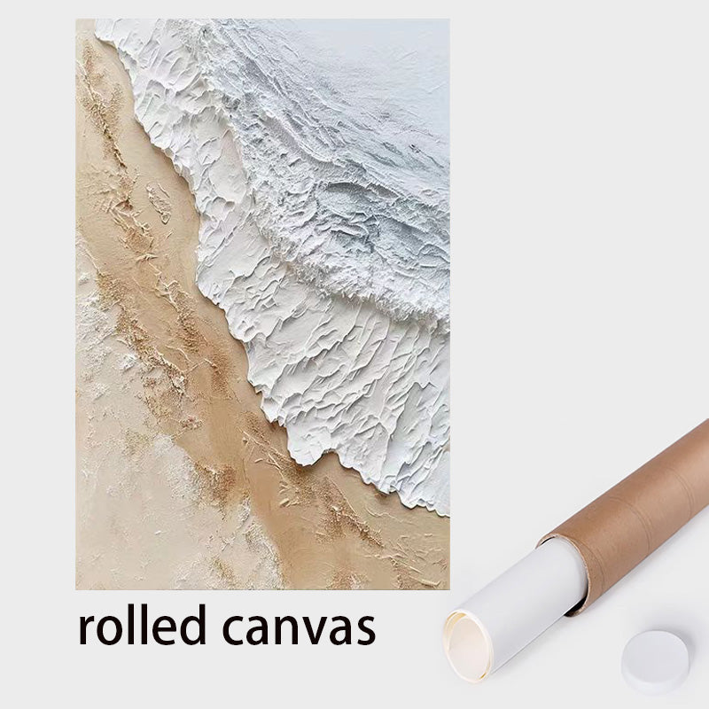 Abstract ocean waves oil painting wall art