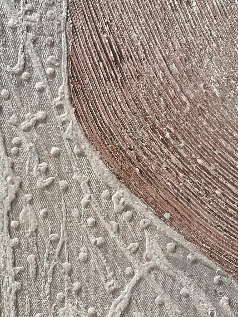 abstract painting Brown 3D heavy texture art