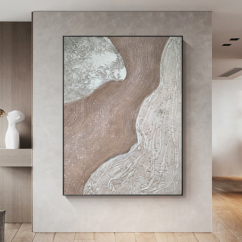 abstract painting Brown 3D heavy texture art