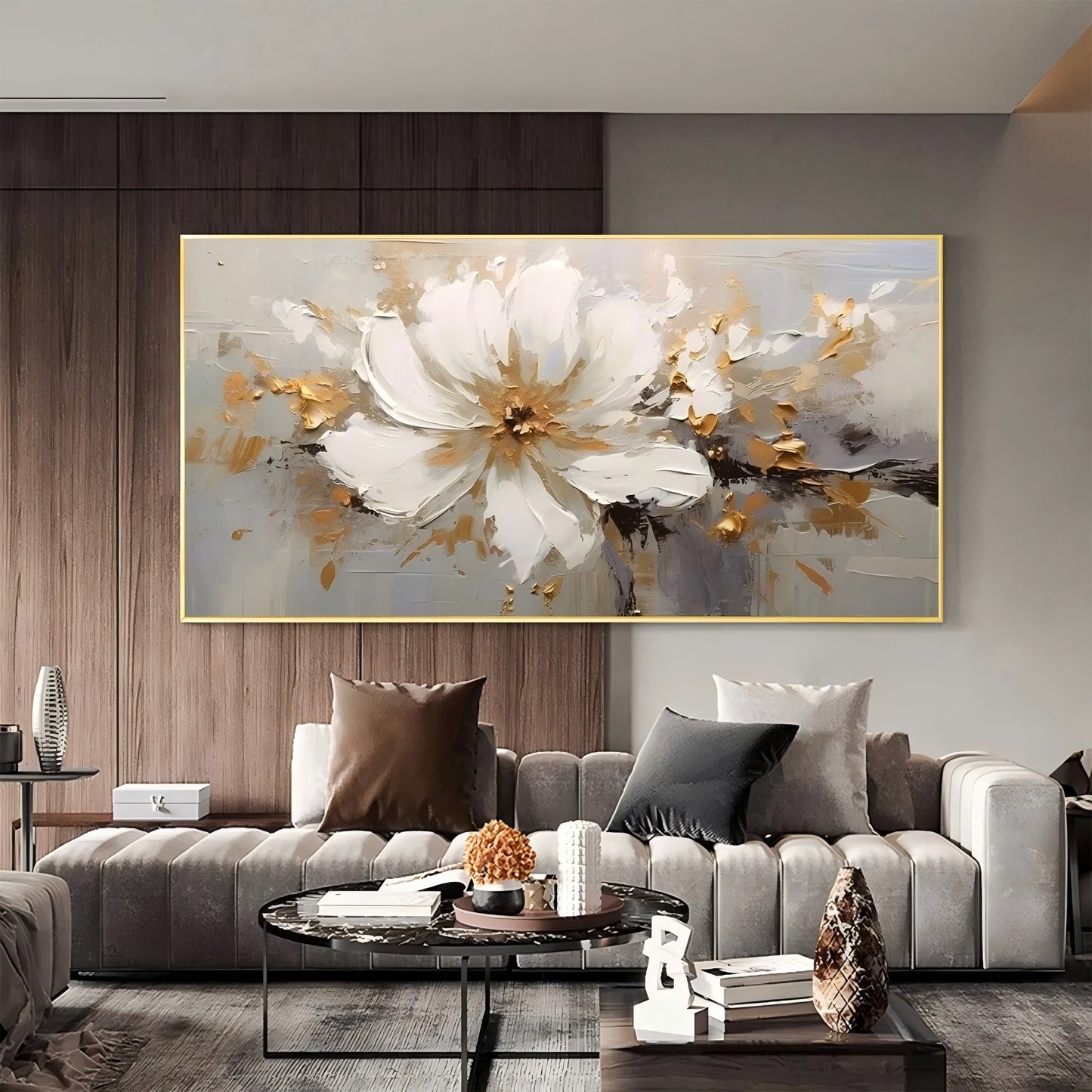 3D Knife Painting Floral Wall Art