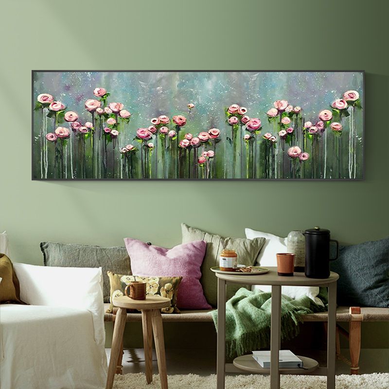 Rose oil painting knife painting wall art