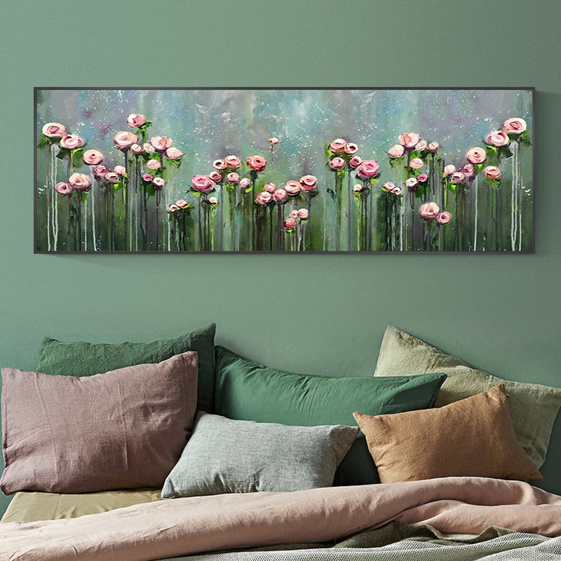 Rose oil painting knife painting wall art