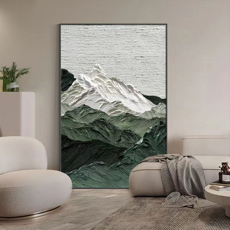 abstract oil painting 3D blue texture art