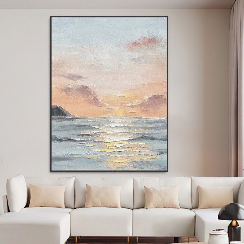 Seaside sunrise oil painting