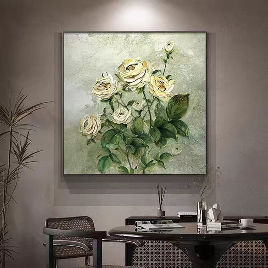 Flowers Oil Painting Knife Painting Wall Art