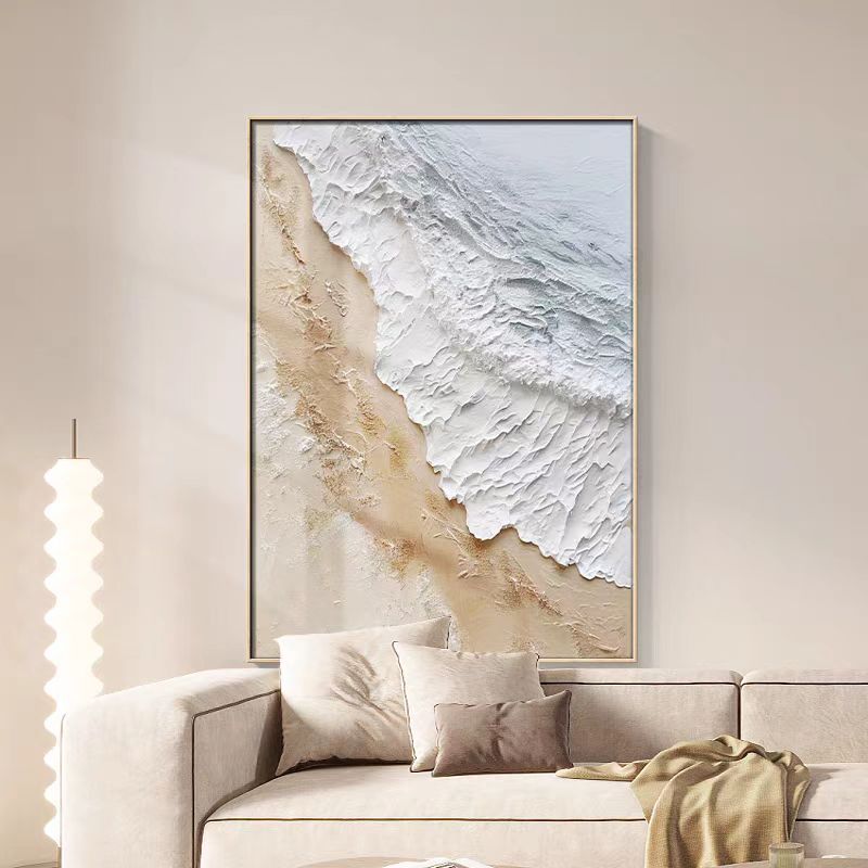 Abstract ocean waves oil painting wall art