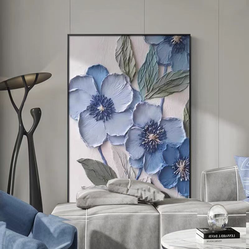 Flower Abstract Texture Painting Wall Art