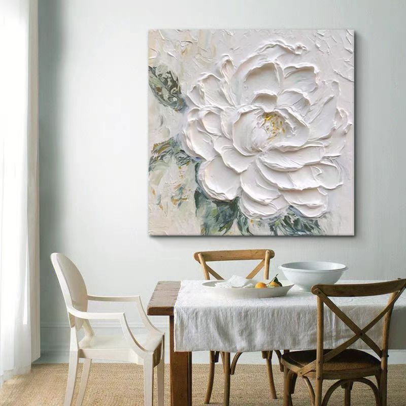 Flowers Oil Painting Knife Painting Wall Art