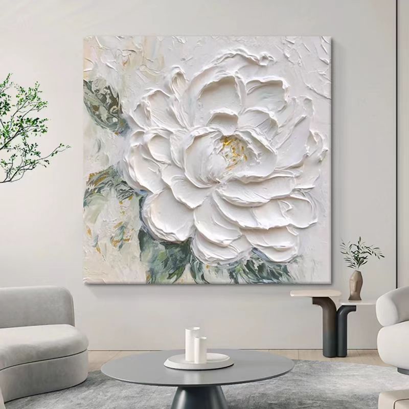 Flowers Oil Painting Knife Painting Wall Art