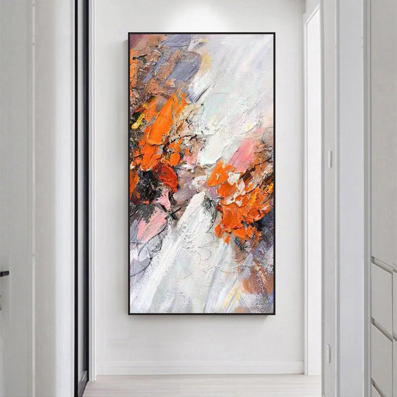 Orange abstract oil painting