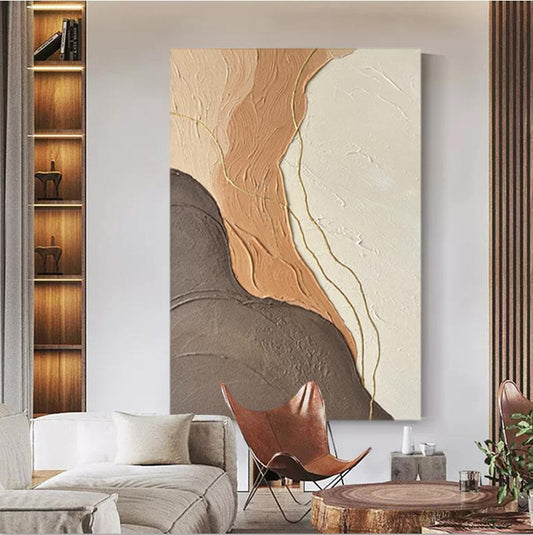 abstract wabi sabi oil painting wall art