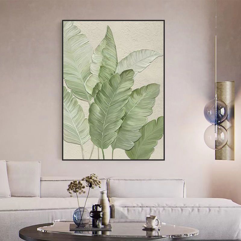 abstract oil painting plant large wall art