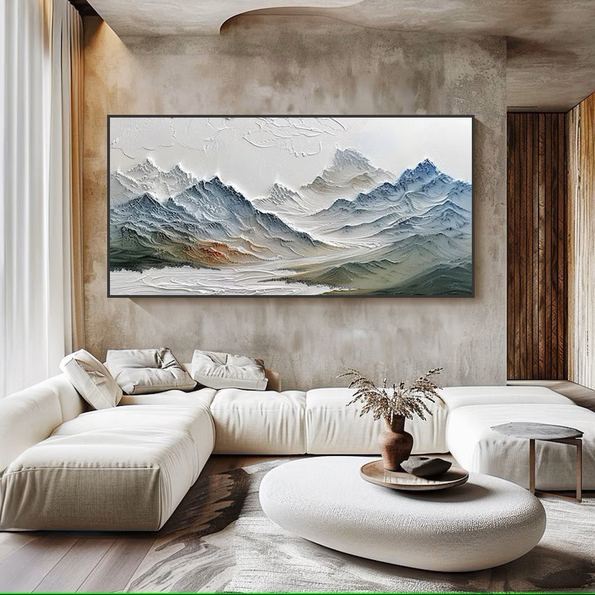 abstract mountains canvas painting