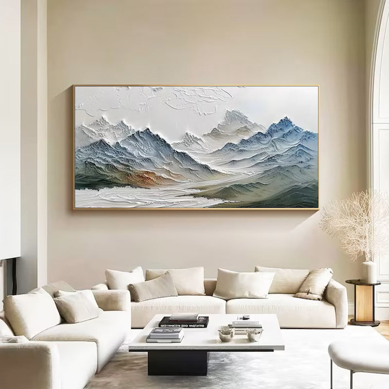 abstract mountains canvas painting