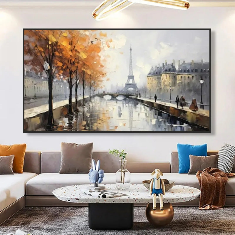 Paris Street Scene Canvas Wall Art