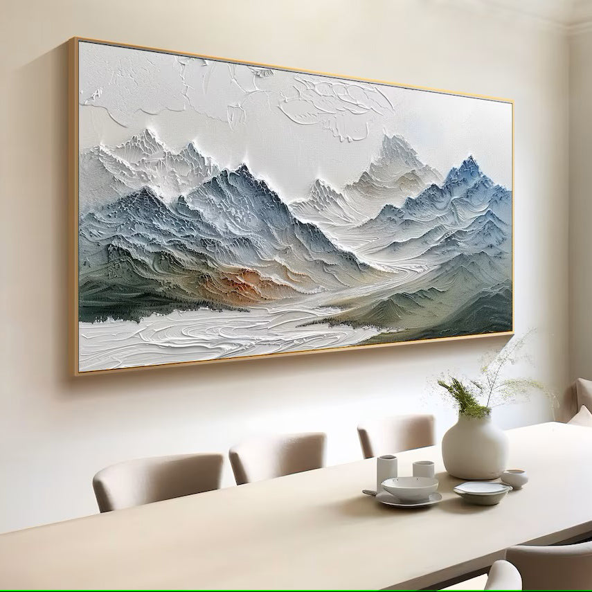 abstract mountains canvas painting