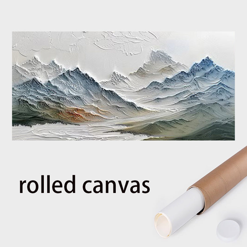 abstract mountains canvas painting