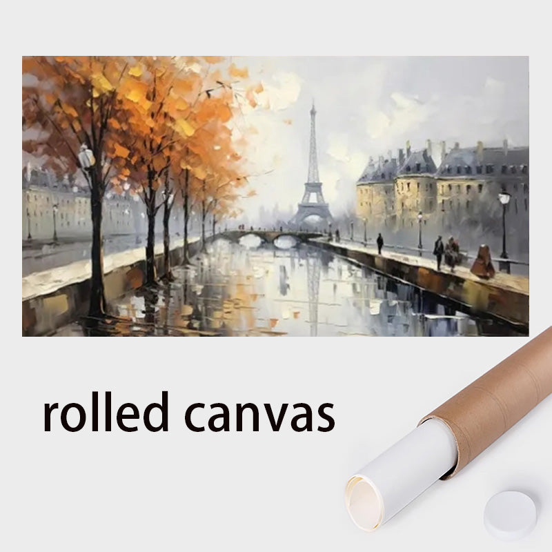 Paris Street Scene Canvas Wall Art