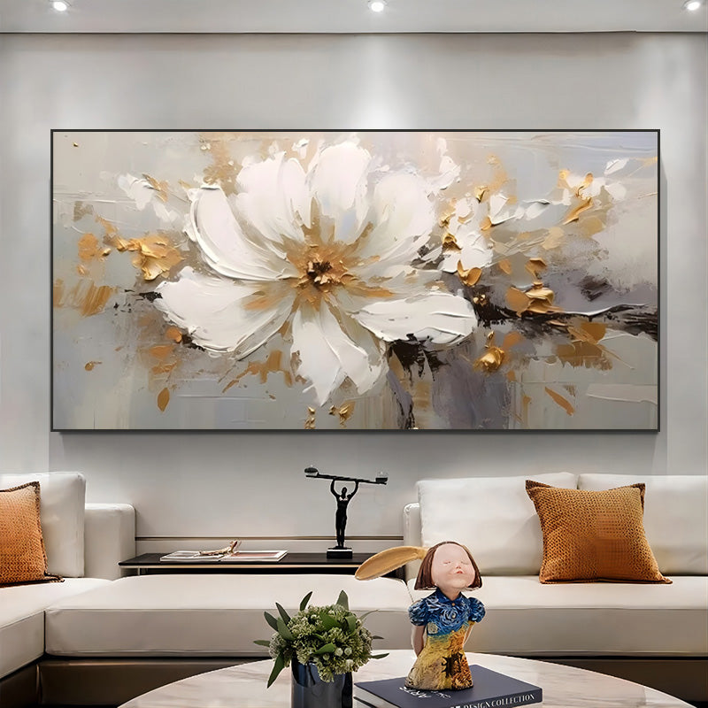 3D Knife Painting Floral Wall Art