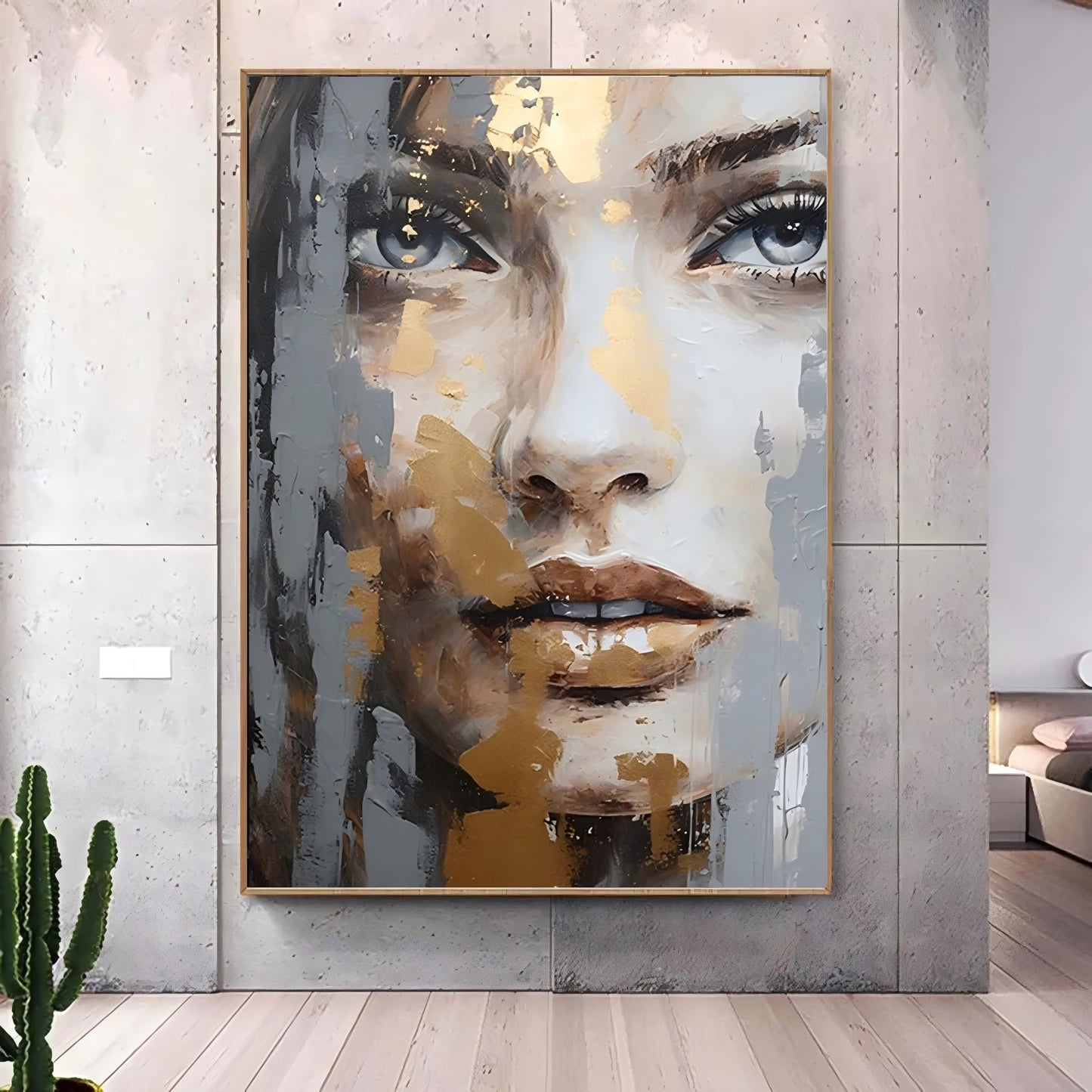 Character portrait knife painting wall art