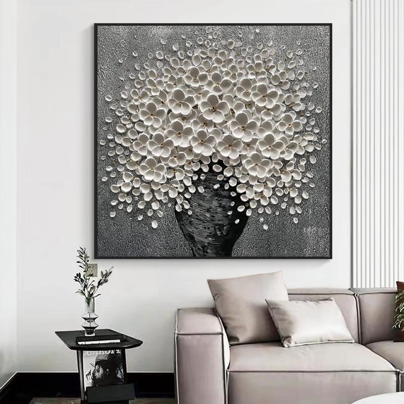 Flowers Oil Painting Knife Painting Wall Art