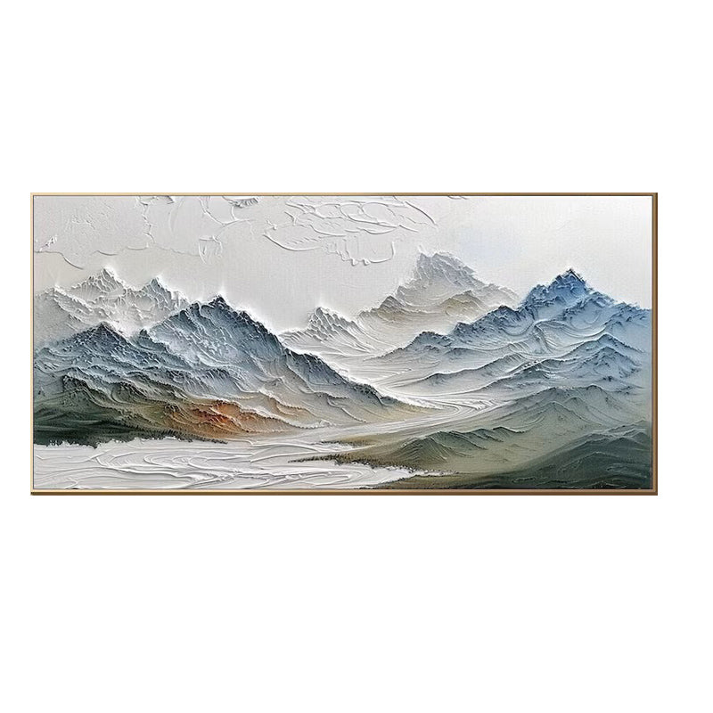 abstract mountains canvas painting