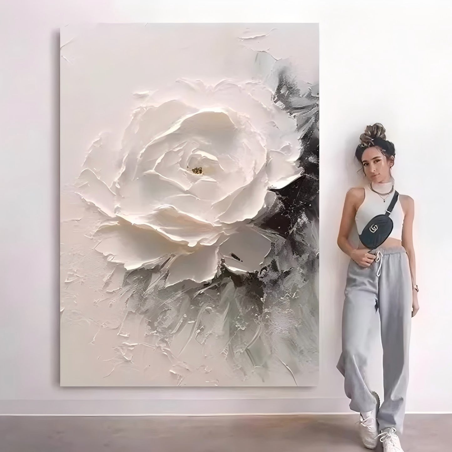 3D flower knife painting