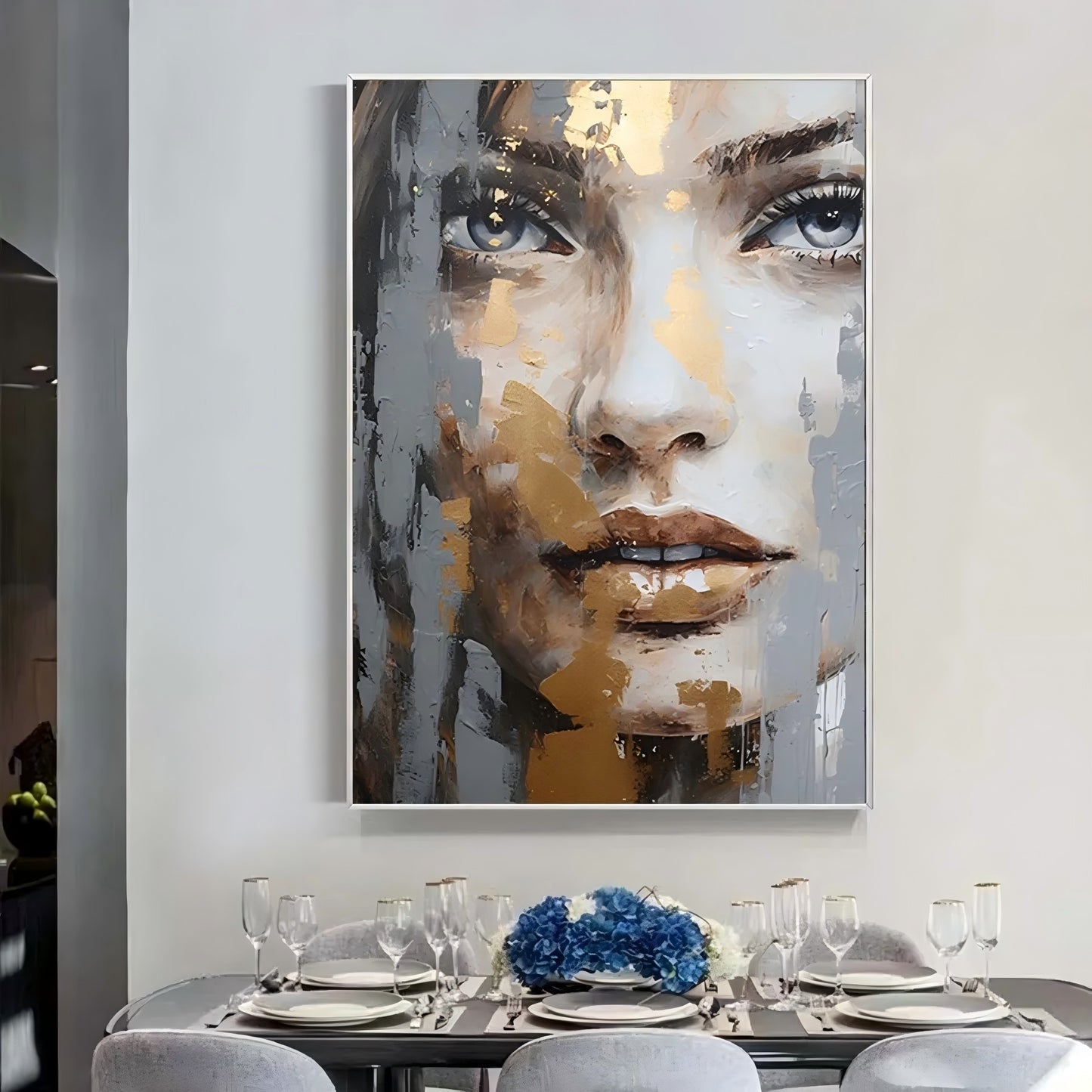 Character portrait knife painting wall art