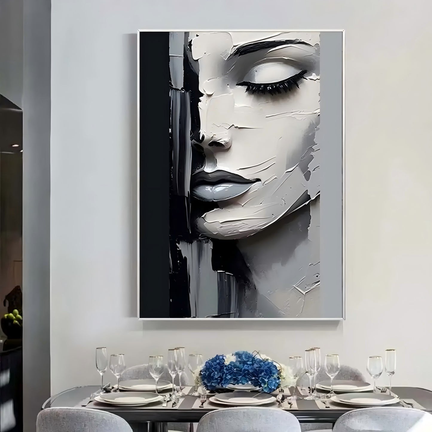 Character portrait knife painting wall art