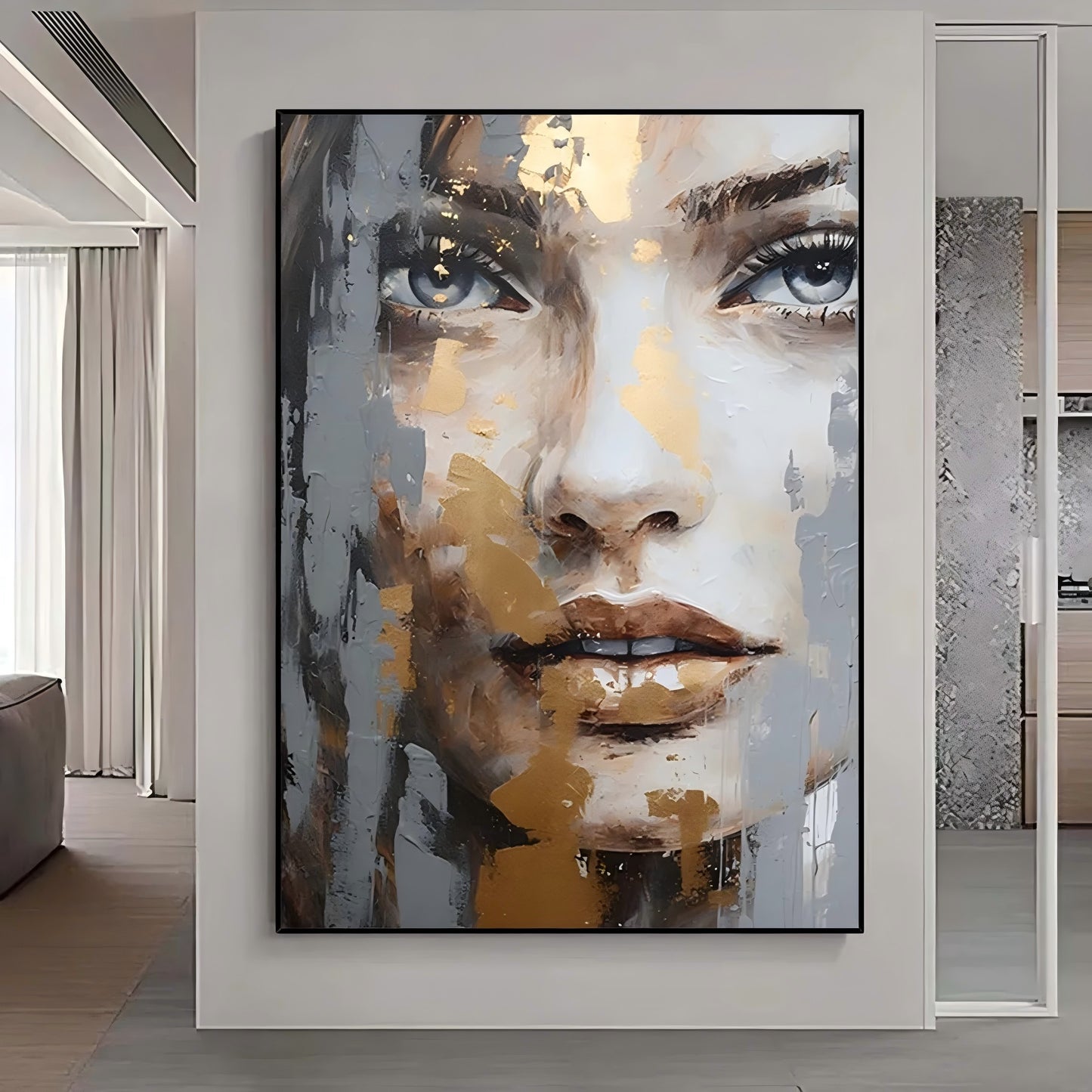 Character portrait knife painting wall art