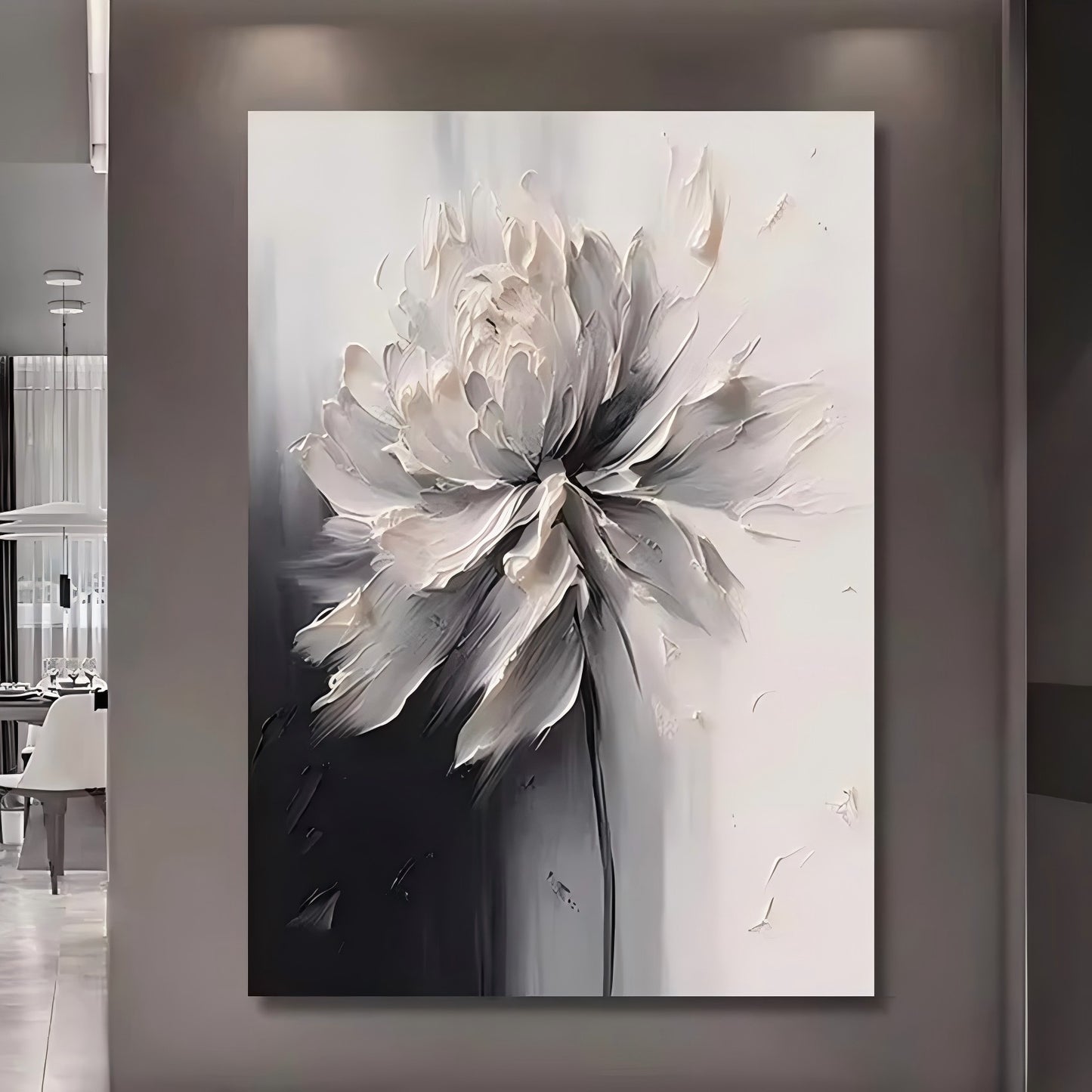 3D flower knife painting