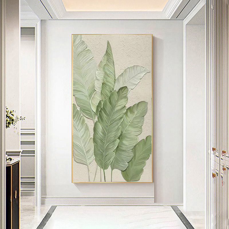 abstract oil painting plant large wall art