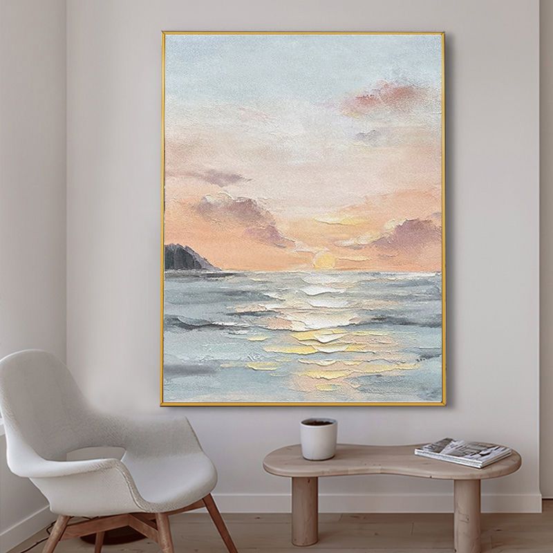 Seaside sunrise oil painting