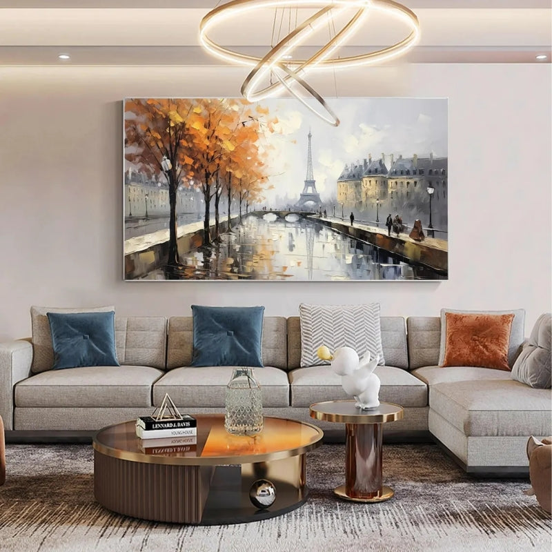 Paris Street Scene Canvas Wall Art