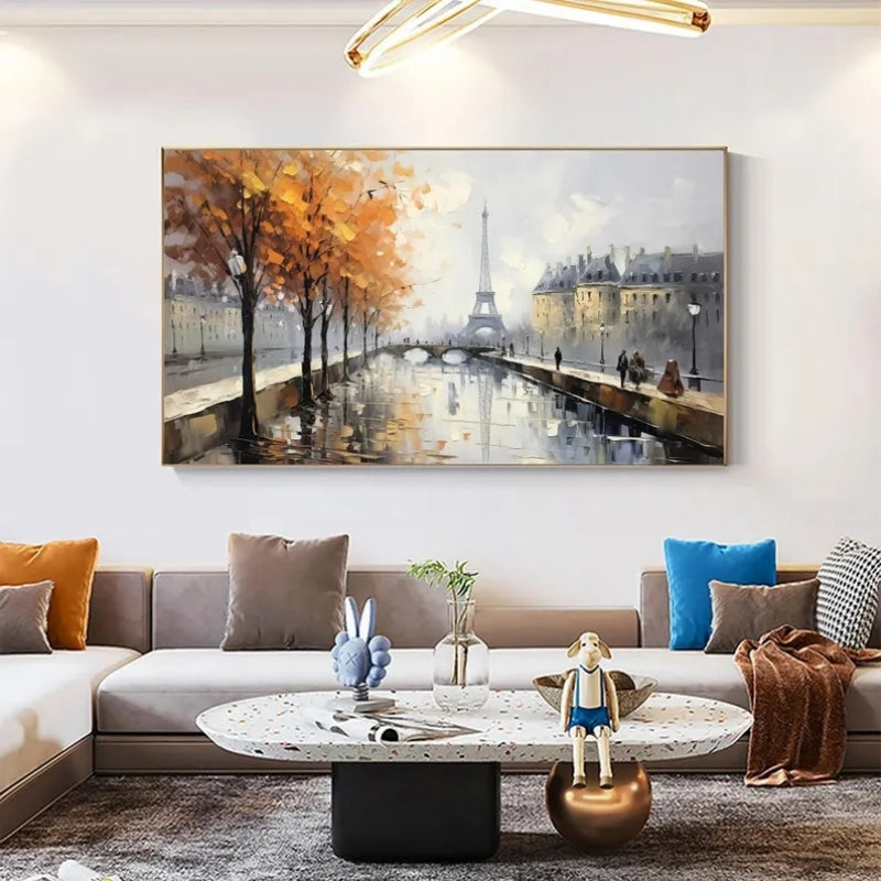 Paris Street Scene Canvas Wall Art