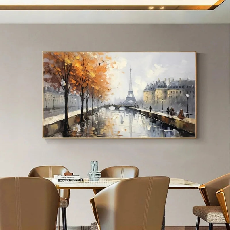 Paris Street Scene Canvas Wall Art